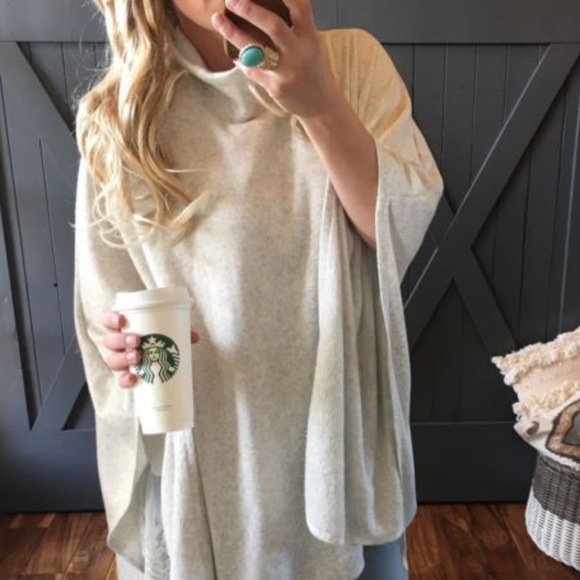 SOLD OUT! Grey Fleece Lined Pullover Sweater Tunic - Picture 3 of 7